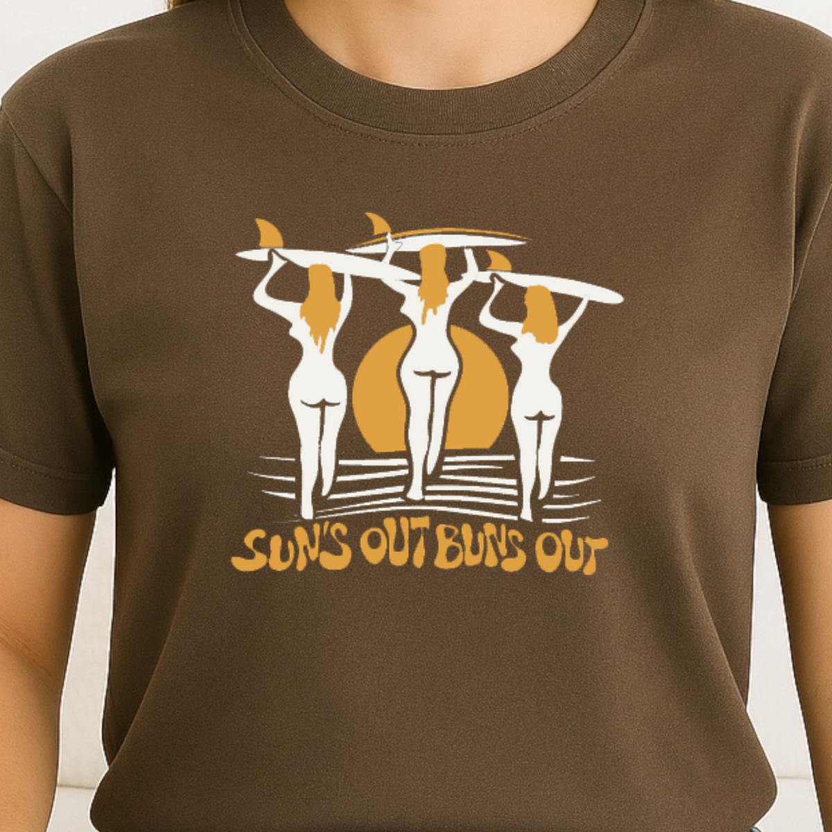 Sun's Out Buns Out Tee, Summer Beach T-shirt, Nudist Naturist Shirt, Surfer Tee