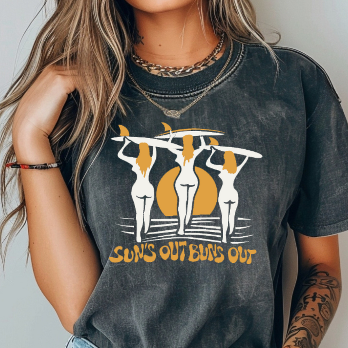 Sun's Out Buns Out Tee, Summer Beach T-shirt, Nudist Naturist Shirt, Surfer Tee