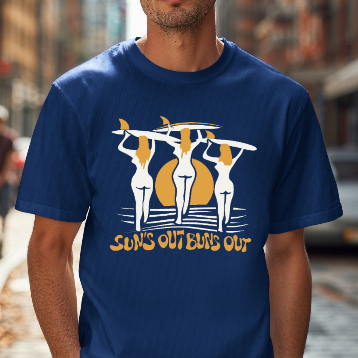 Sun's Out Buns Out Tee, Summer Beach T-shirt, Nudist Naturist Shirt, Surfer Tee