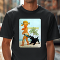 Coppertone Girl Dog T-Shirt | Vintage Beach Advertisement Tee, Vintage Beach Tee