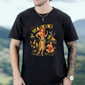Waikiki Hula Girl T-shirt | Vintage Hawaiian Surf Art Tee, Hawaii Beach Shirt