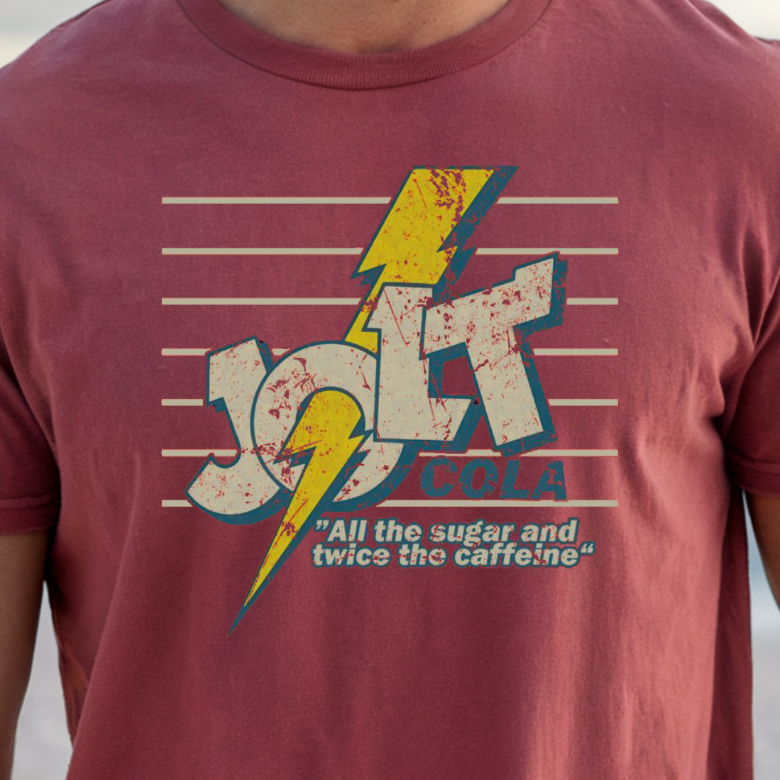 Retro Jolt Cola T-Shirt | Fun Soda Lovers Logo Tee, Pop Shirt, Caffeine Lovers