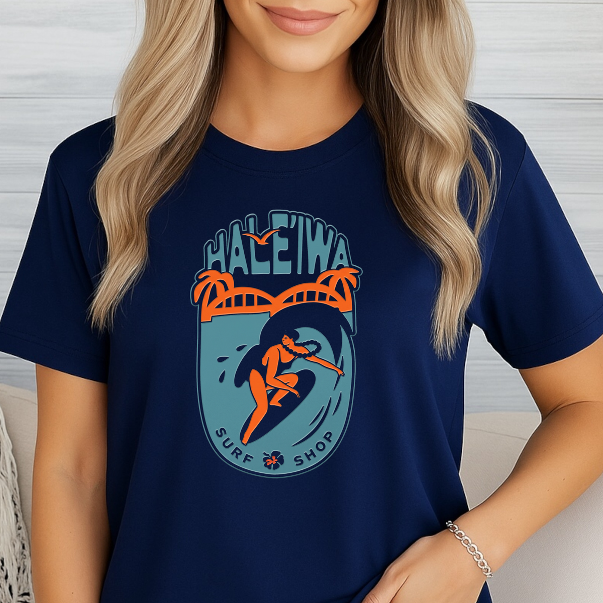 Hale'iwa Surf Shop T-Shirt | Hawaiian Surf Tee, North Shore Oahu, Surfer Top
