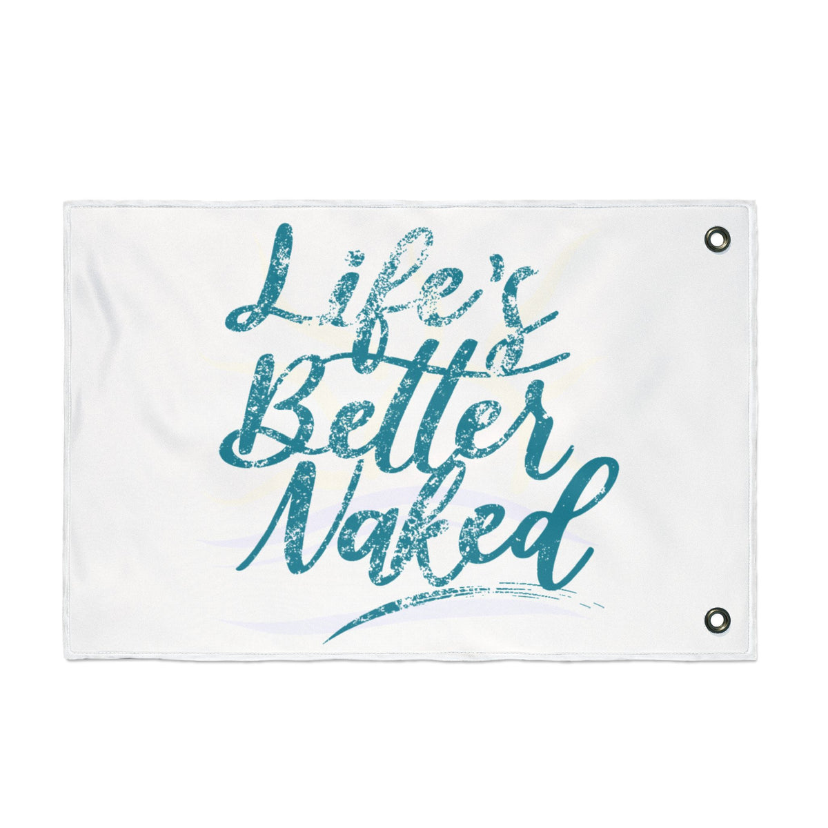 Life's Better Naked double-sided Flag, Naturist and Nudist Penant, Beach or Yard