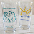 Shed Your Clothes Shed Your Ego 16oz Pint Glass, Naturist and Nudist Beer Cup