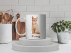 Cheeky Rooster & Cat Ceramic Coffee Mug — Fun 2-Sided 15oz Tea Cup