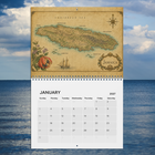 Islands of the Caribbean Antique Maps 2027 Calendar, Wall Calendar for Travelers